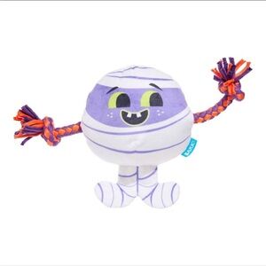 Bark afraid of the bark Halloween 2.75” Little Wrapscal rope plush dog toy. NWT